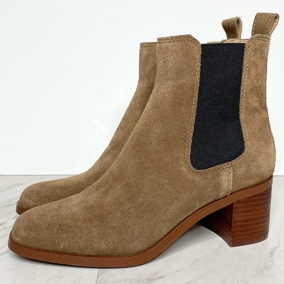 Steve Madden Rhiannon Cognac Suede Chelsea Bootie 7M - Picture 1 of 14